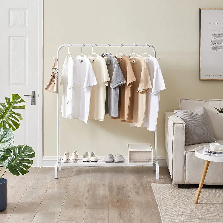 Heavy Duty Metal Single Clothes Rail Rack