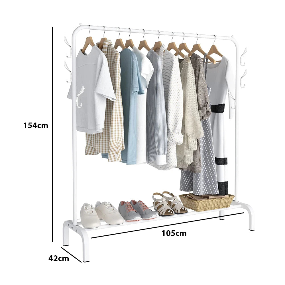 Heavy Duty Metal Single Clothes Rail Rack