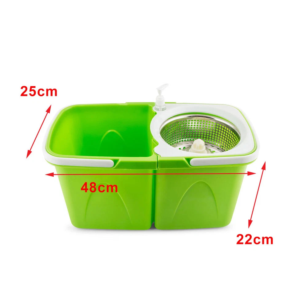 Split Bucket 360 Rotating Magic Spinning Spin Mop 2 Mop
