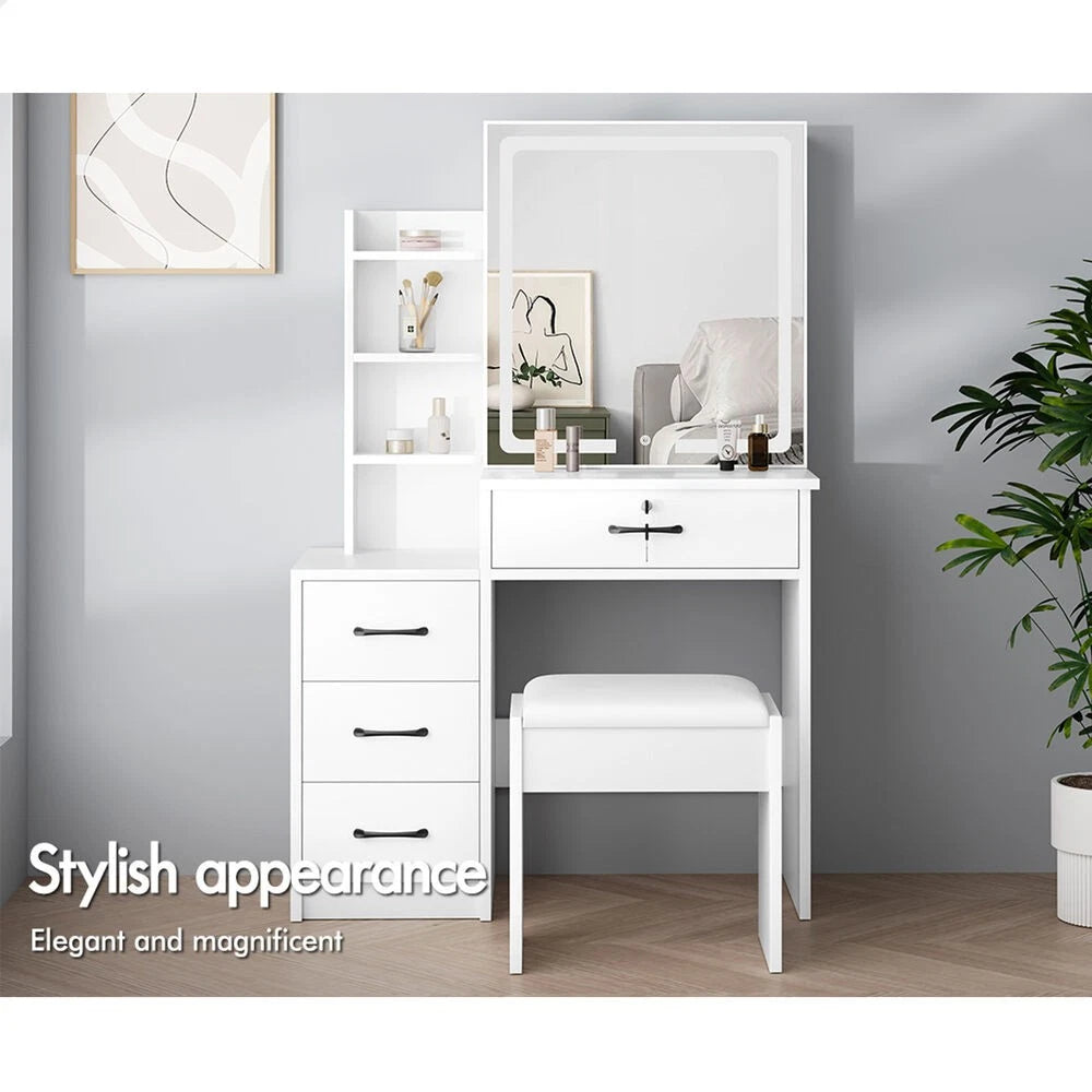 Dressing Table Stool Set Makeup Mirror Vanity