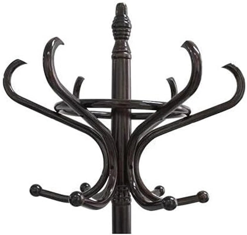 Wooden Coat Rack with Hat & Umbrella Stand