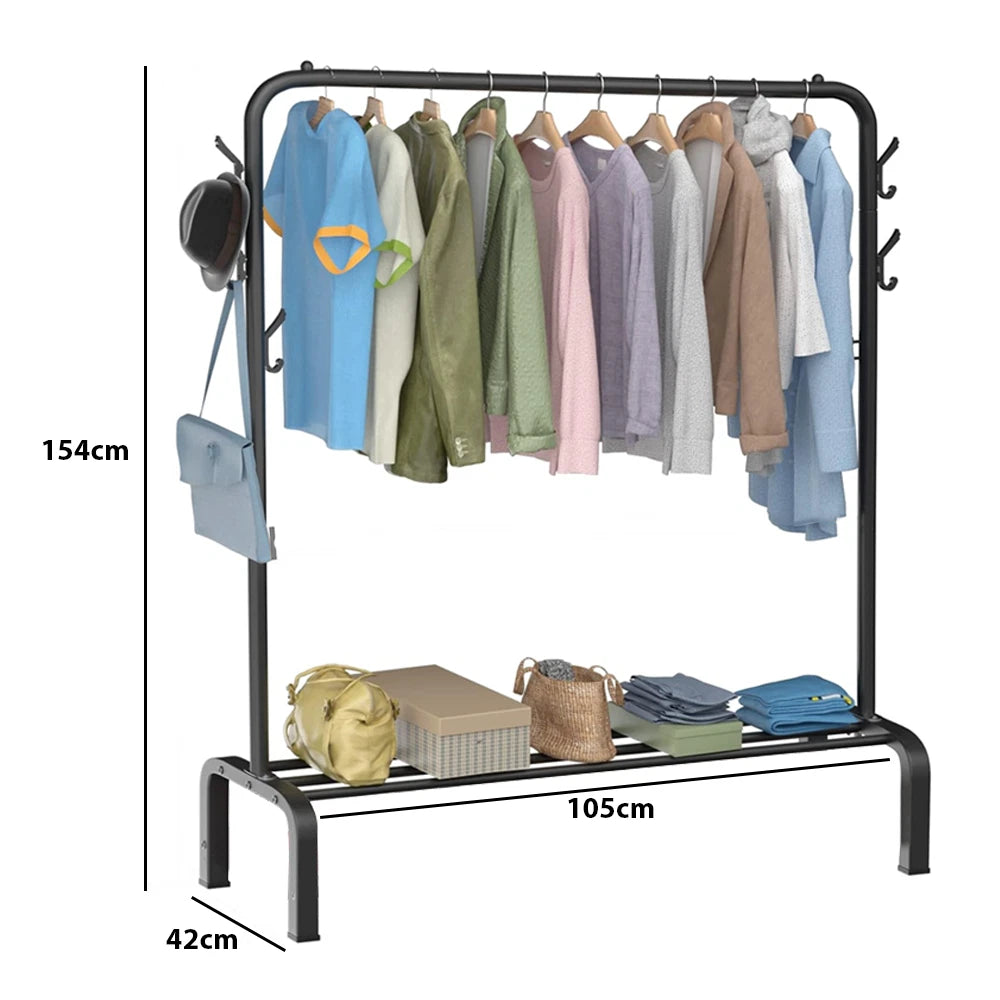 Heavy Duty Metal Single Clothes Rail Rack