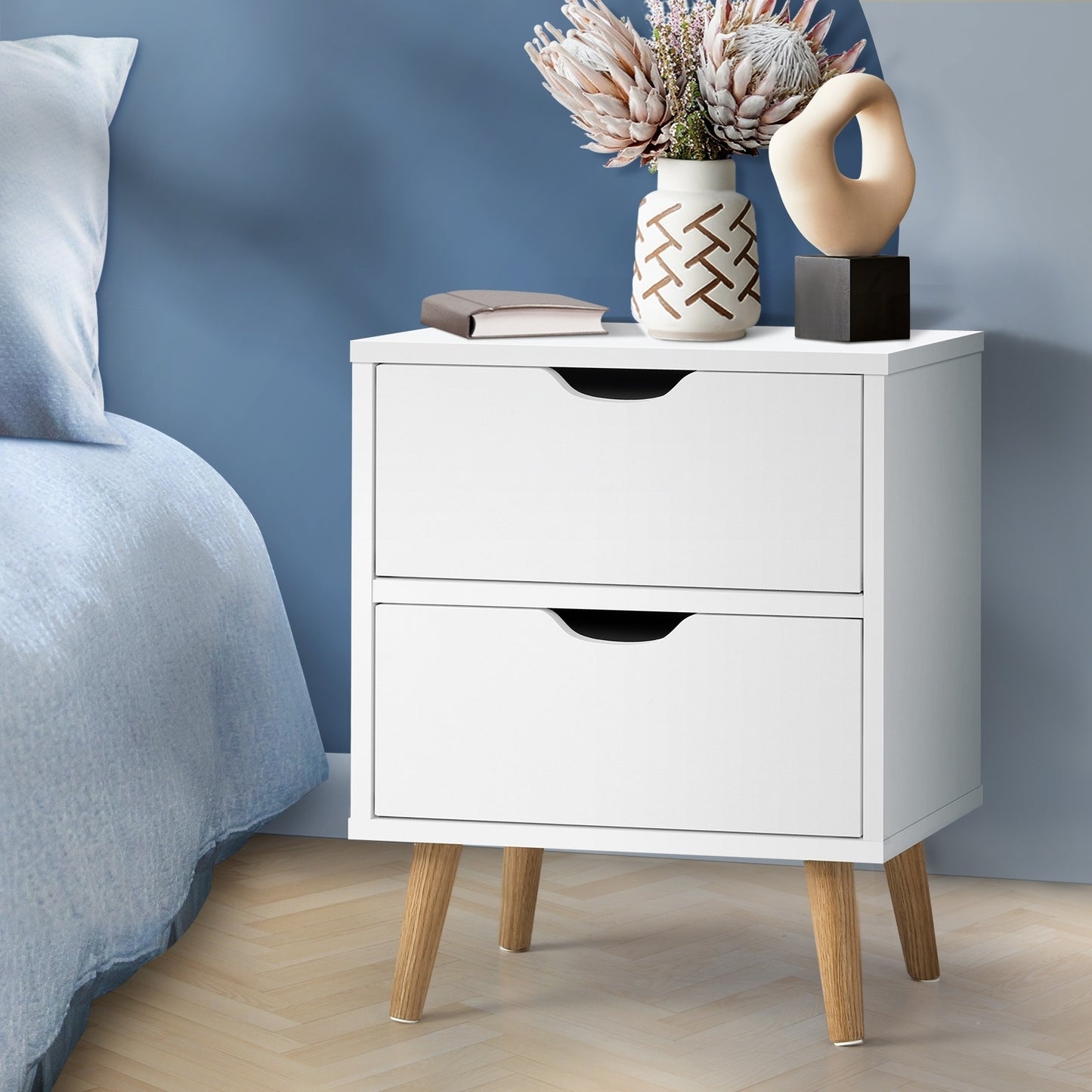 2 Drawers Side Table Bedroom Furniture