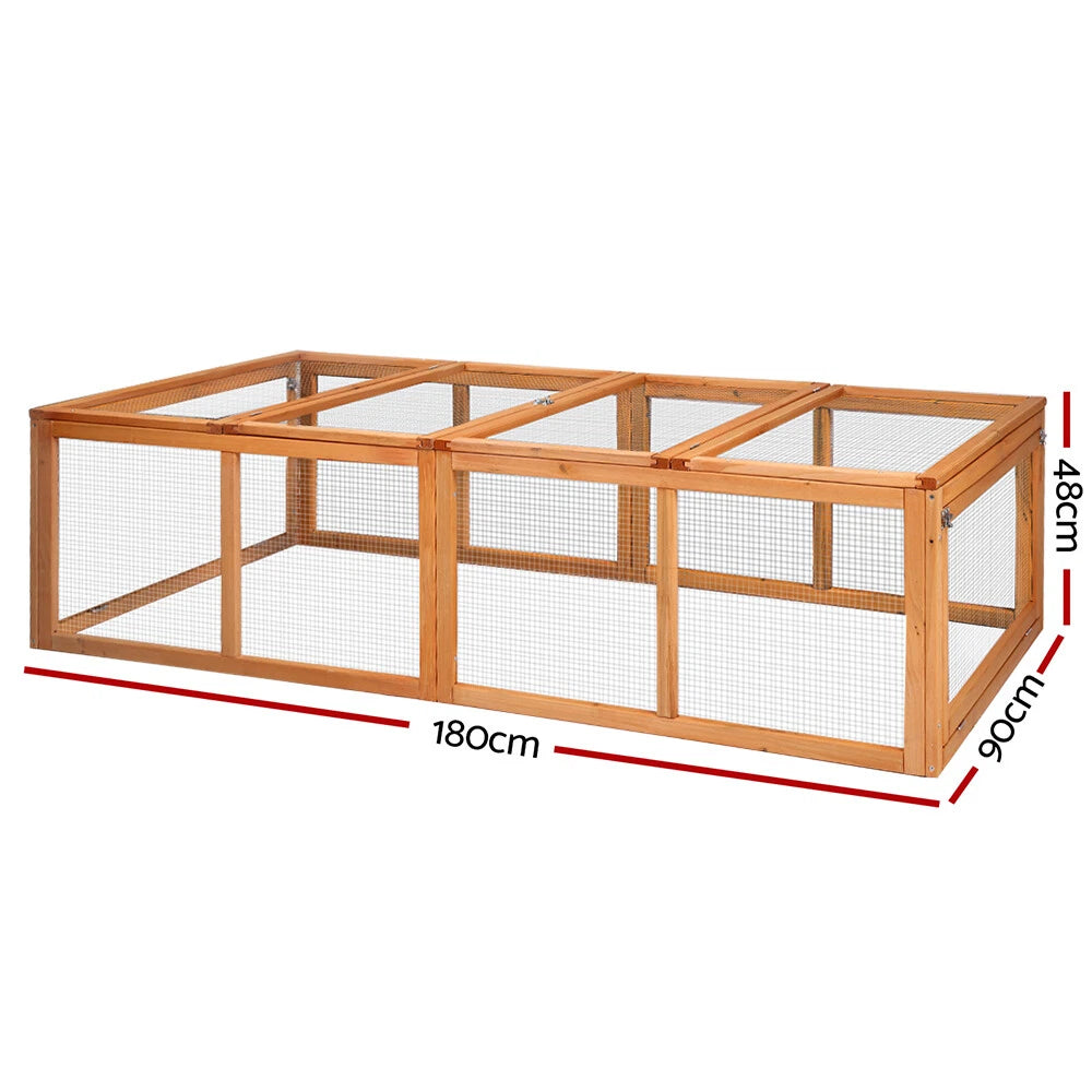 i.Pet Rabit and Chicken Hutch - Brown