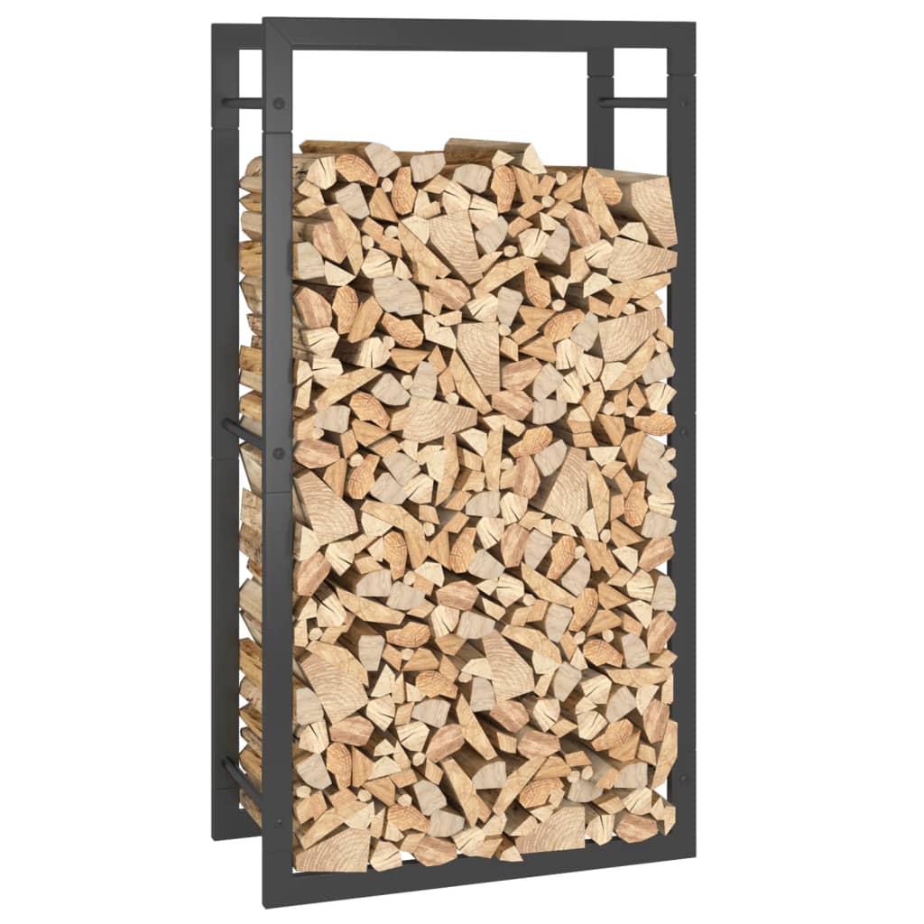 Firewood Rack Indoor Outdoor Log Holder Stand Lumber Storage Matt Steel 50*28*94cm