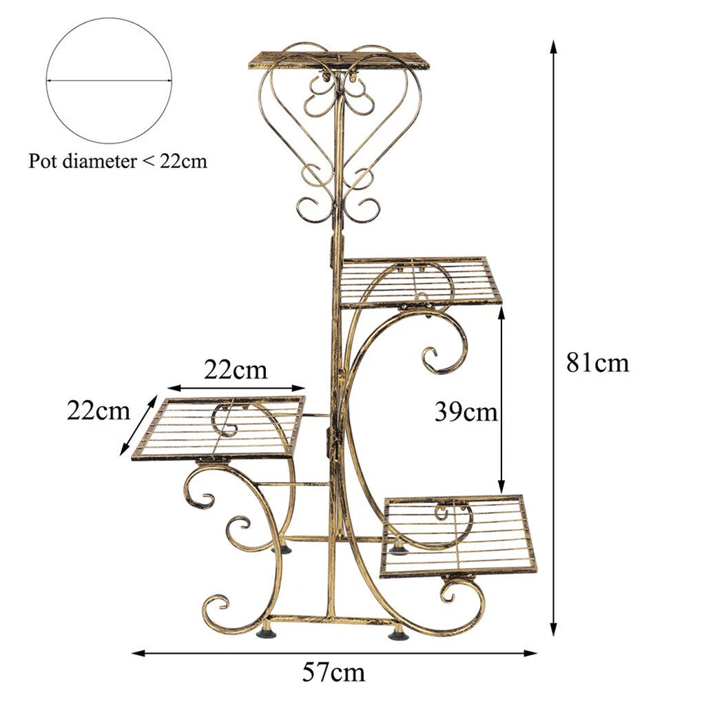 4 Tier Iron Plant Stand