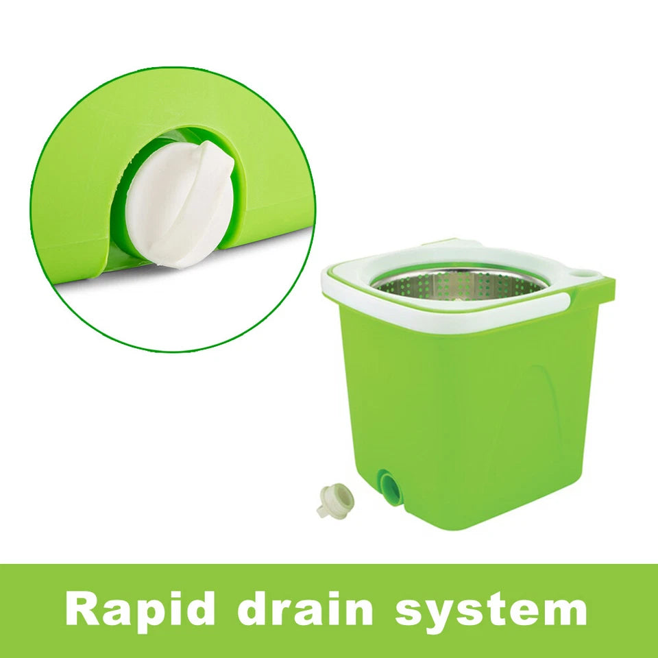 Split Bucket 360 Rotating Magic Spinning Spin Mop 2 Mop