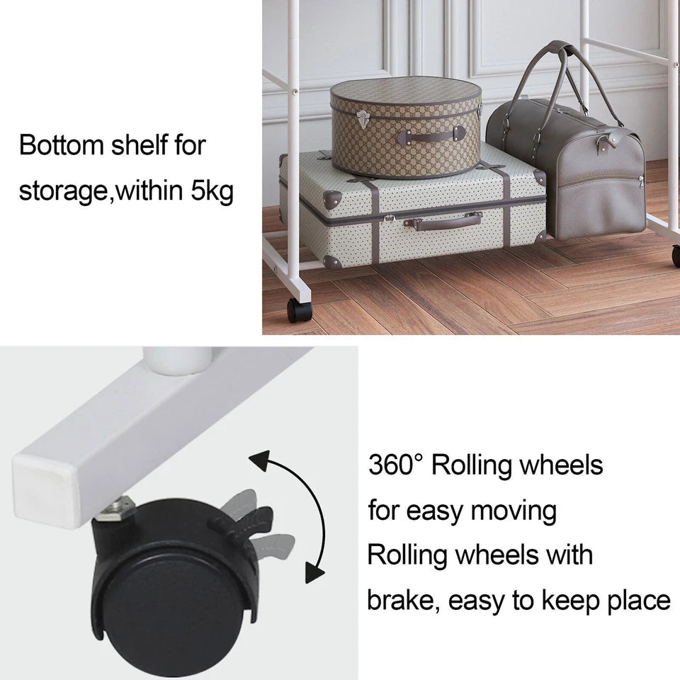 Metal Garment Display Rolling clothes Rail