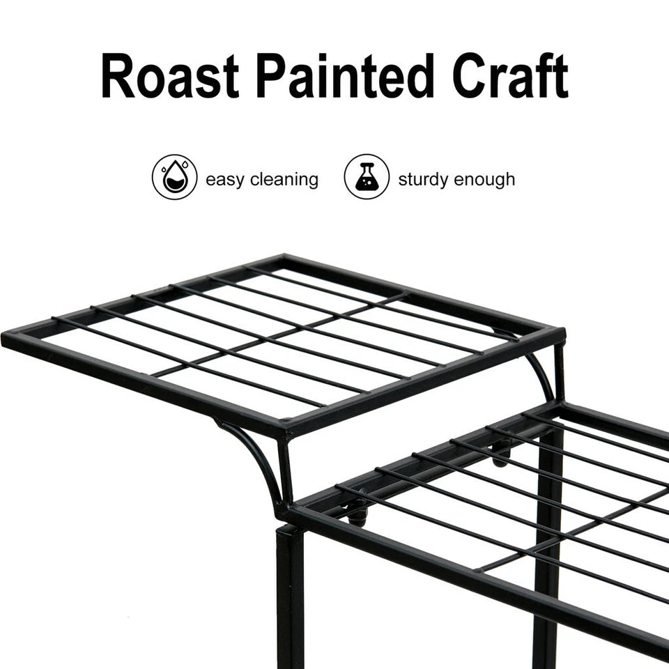 Extra Large Metal Flower Cart Pot Rack Plant Display Stand