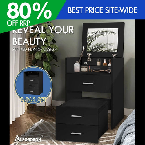 Dressing Table Stool Set 2-In-1