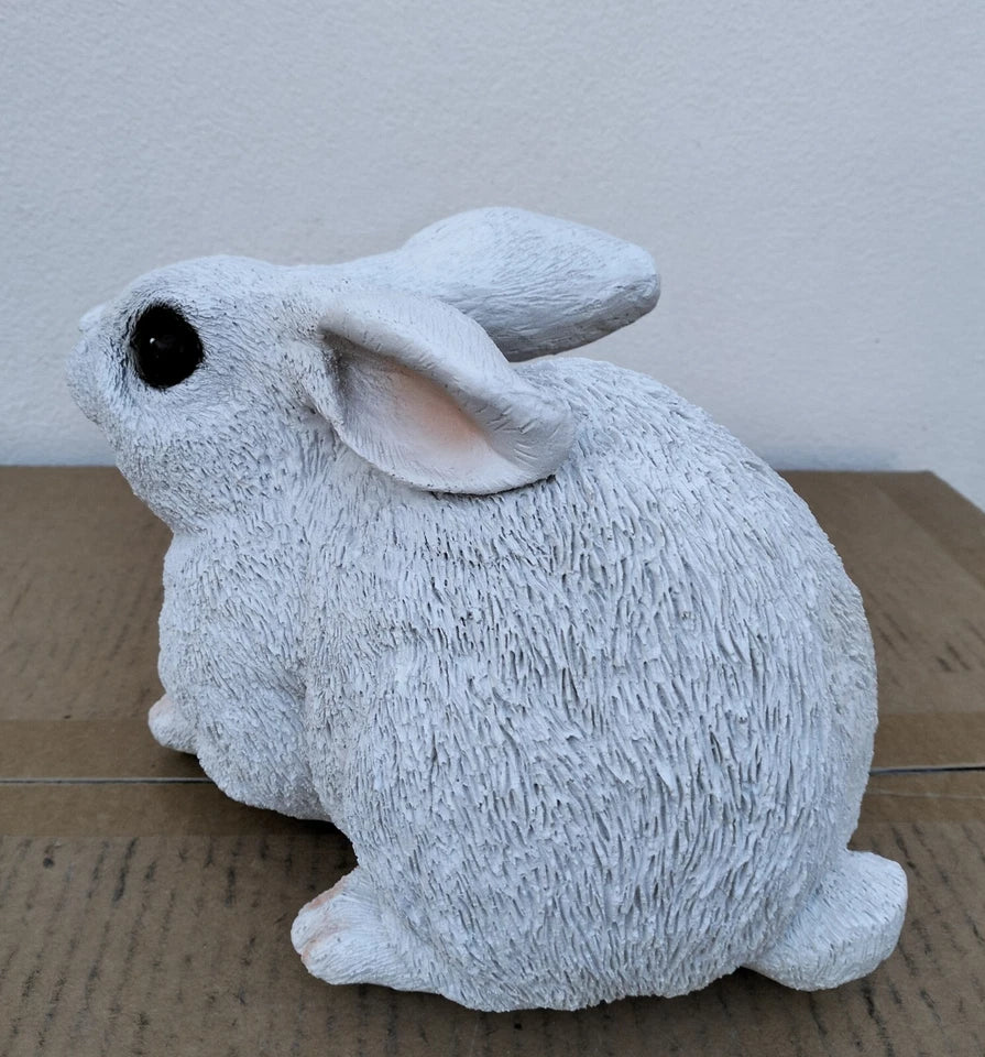 22cm White Rabbit Statue Sculpture Ornament