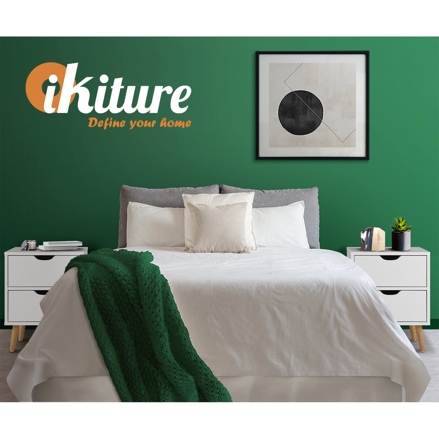 2 Drawers Side Table Bedroom Furniture