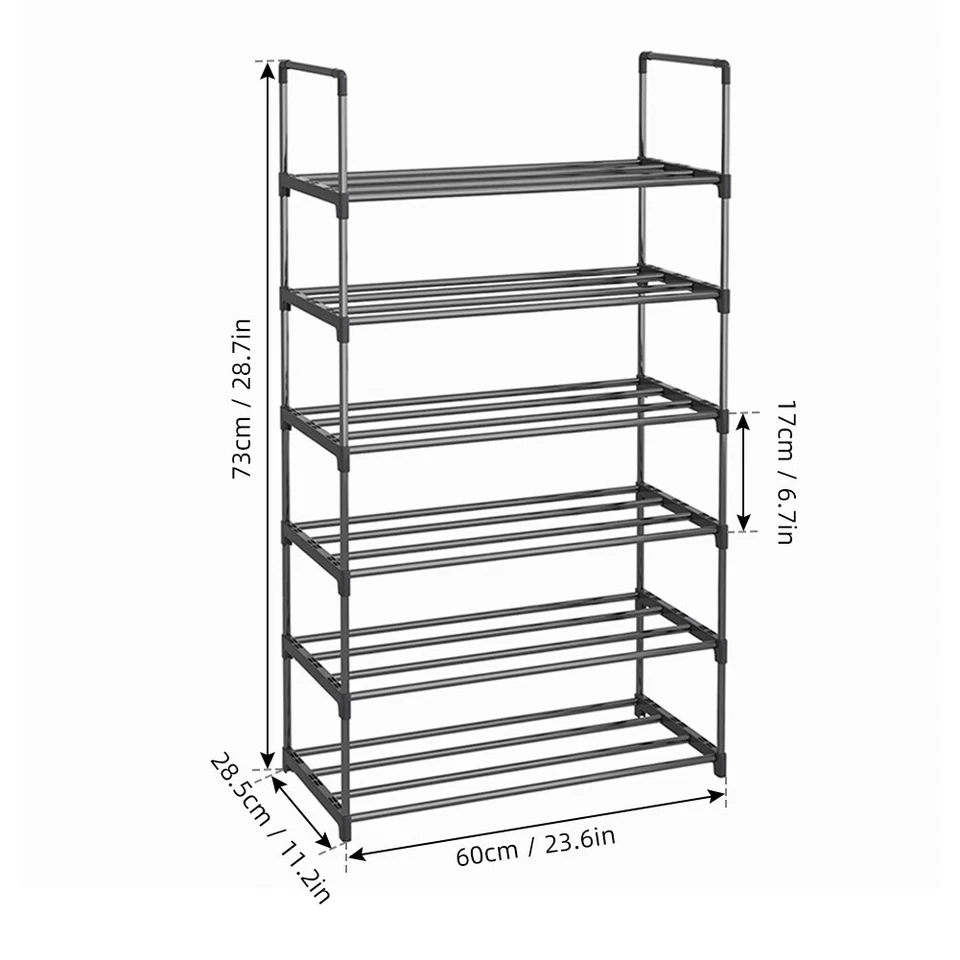 6 Tier Shoe Organizer With 4 Shelves