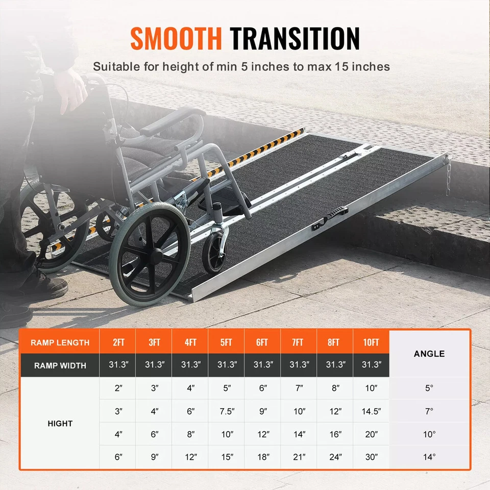 Multi Size Folding Wheelchair Ramp