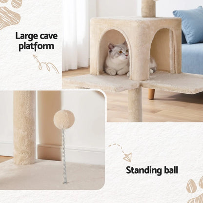 Pet Cat Tree 143cm Tower Scratching