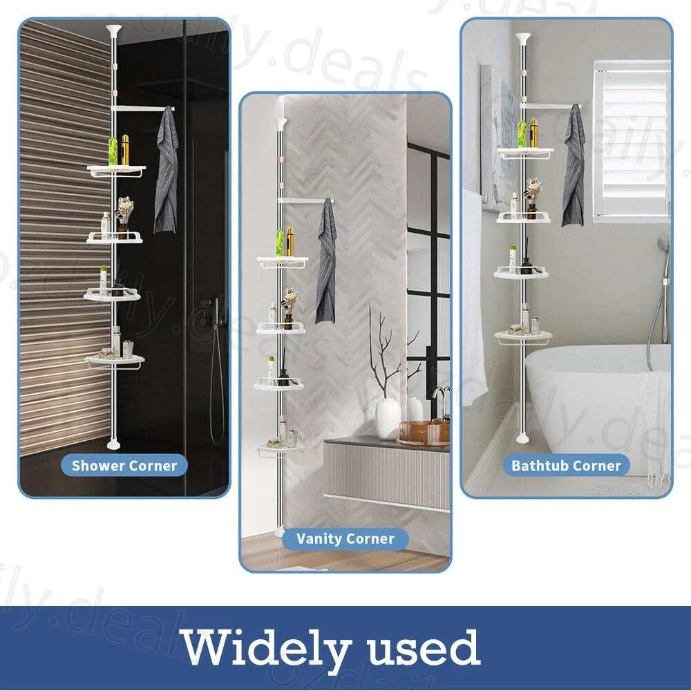 4 Tier Telescopic Shower Corner Shelf Caddy