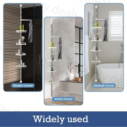4 Tier Telescopic Shower Corner Shelf Caddy