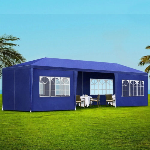 Gazebo Marquee 3x9 Wedding Party Tent Blue