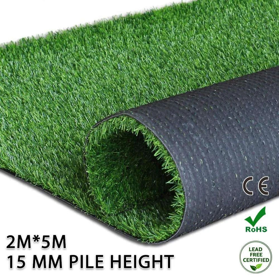 Artificial Synthetic Grass Fake Lawn Turf Plants 15mm & Grass Pin