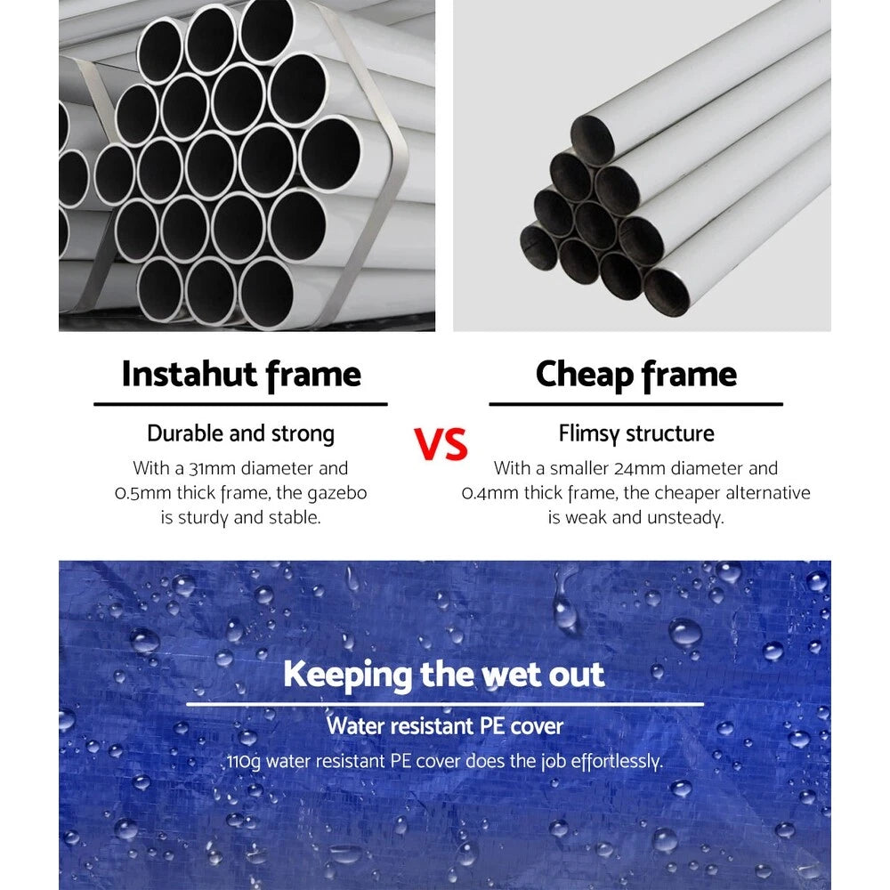 Gazebo Marquee 3x9 Wedding Party Tent Blue