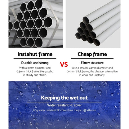 Gazebo Marquee 3x9 Wedding Party Tent Blue