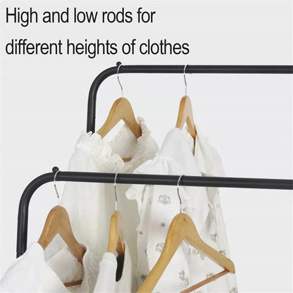 Heavy Thicken Metal Double Clothes Rail