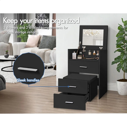 Dressing Table Stool Set 2-In-1