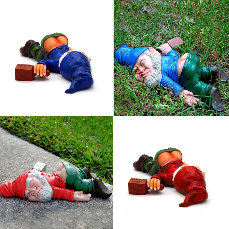 Funny Drunk Dwarf Garden Gnome