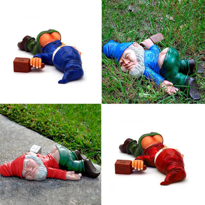 Funny Drunk Dwarf Garden Gnome