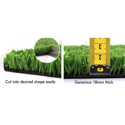 Artificial Synthetic Grass Fake Lawn Turf Roll 18mm