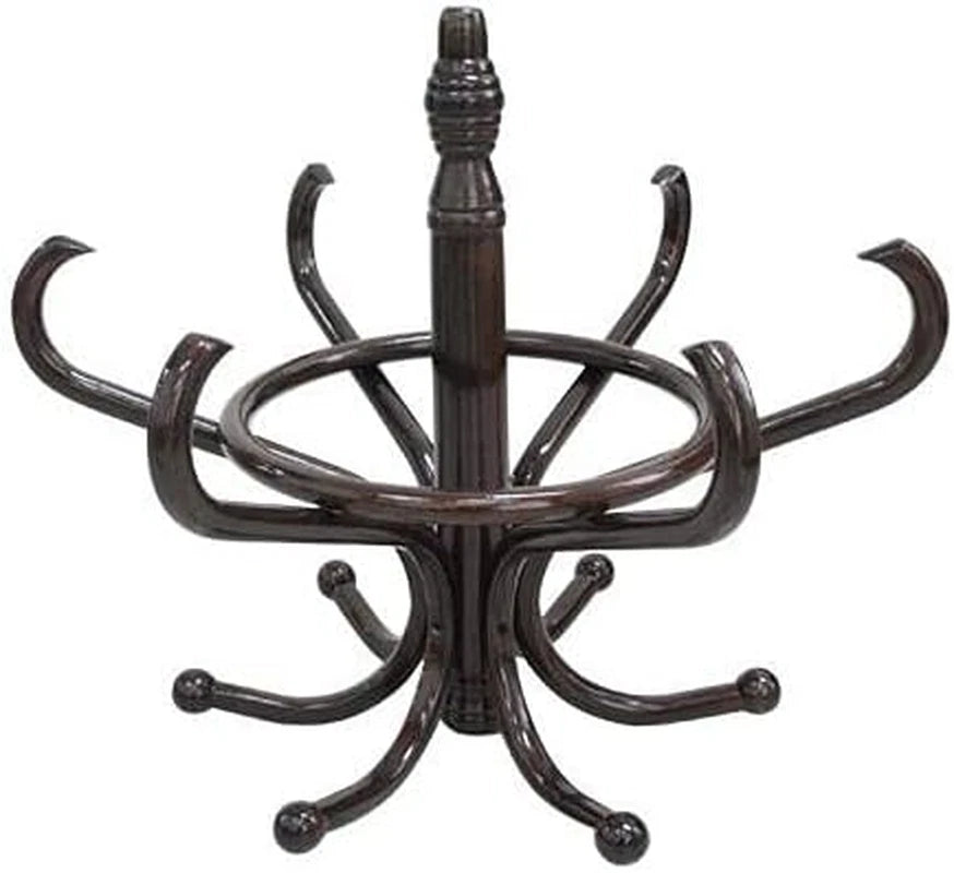 Wooden Coat Rack with Hat & Umbrella Stand