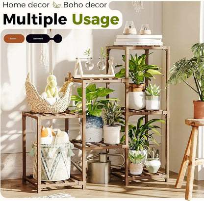 Plant Stand Indoor Plant Shelf Outdoor Wood Plant Rack