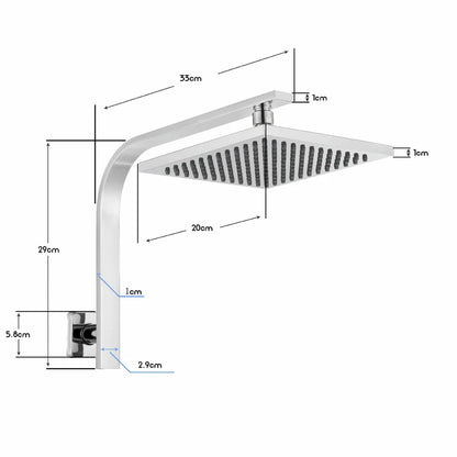 8'' Rain Shower Head Set
