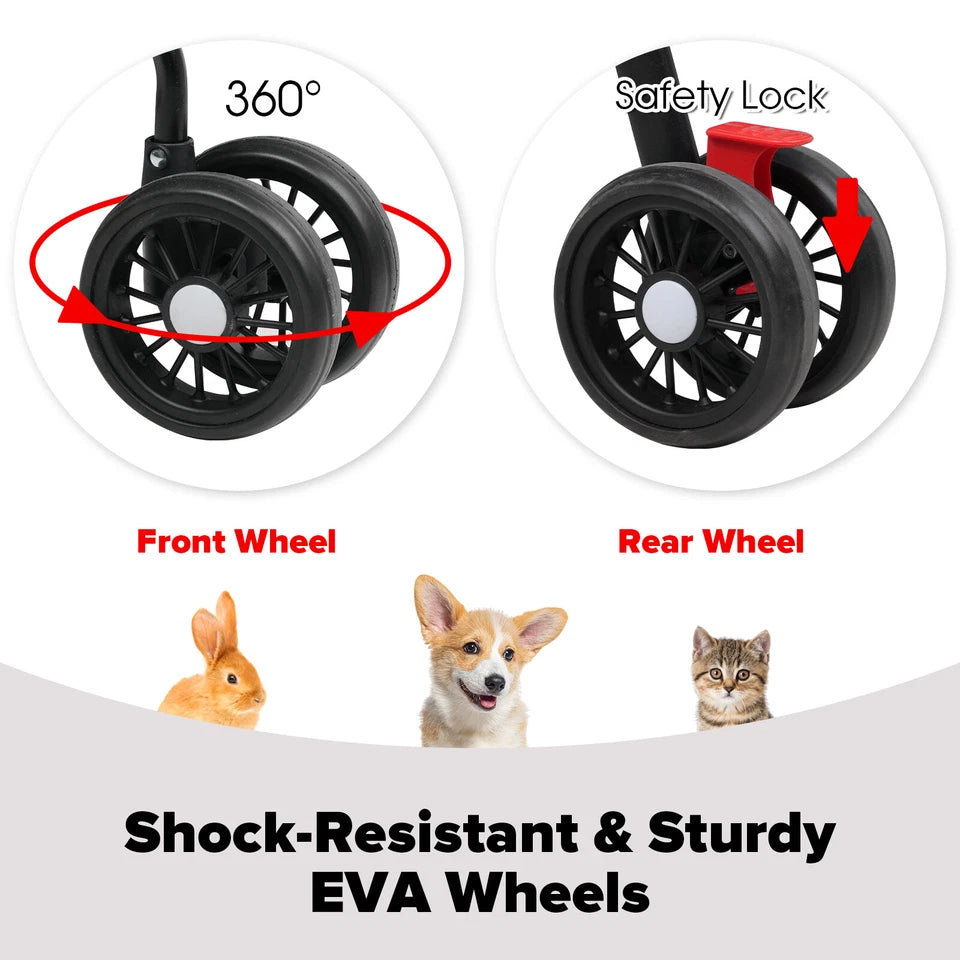 Foldable Pet Stroller Dog Cat Carrier