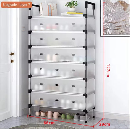 6/7Tier Shoe Rack Stackable Cabinet
