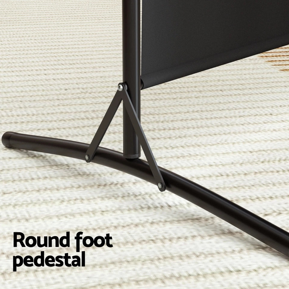 3 Panel Black Room Divider Screen 260 x 180cm Fabric