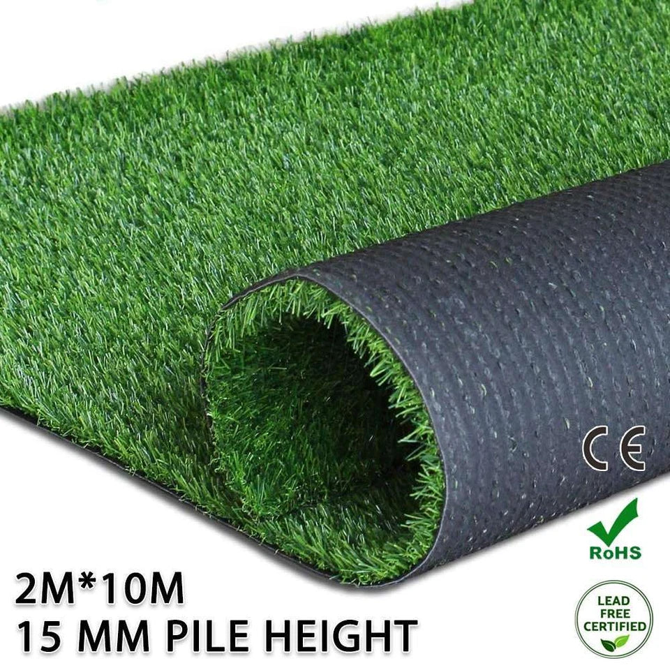 Artificial Synthetic Grass Fake Lawn Turf Plants 15mm & Grass Pin