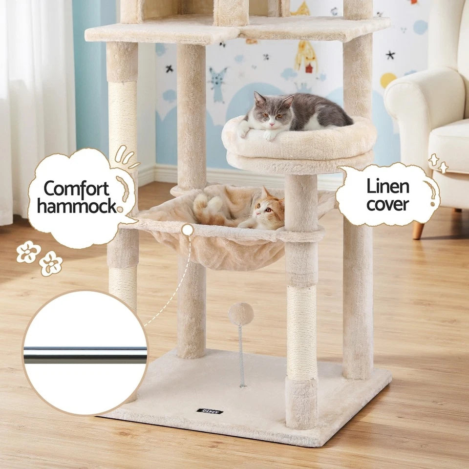 Pet Cat Tree 143cm Tower Scratching