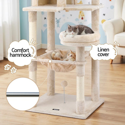 Pet Cat Tree 143cm Tower Scratching