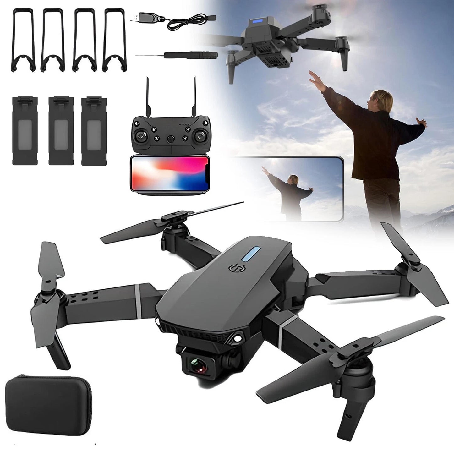 Foldable 4K GPS Drone with HD Camera