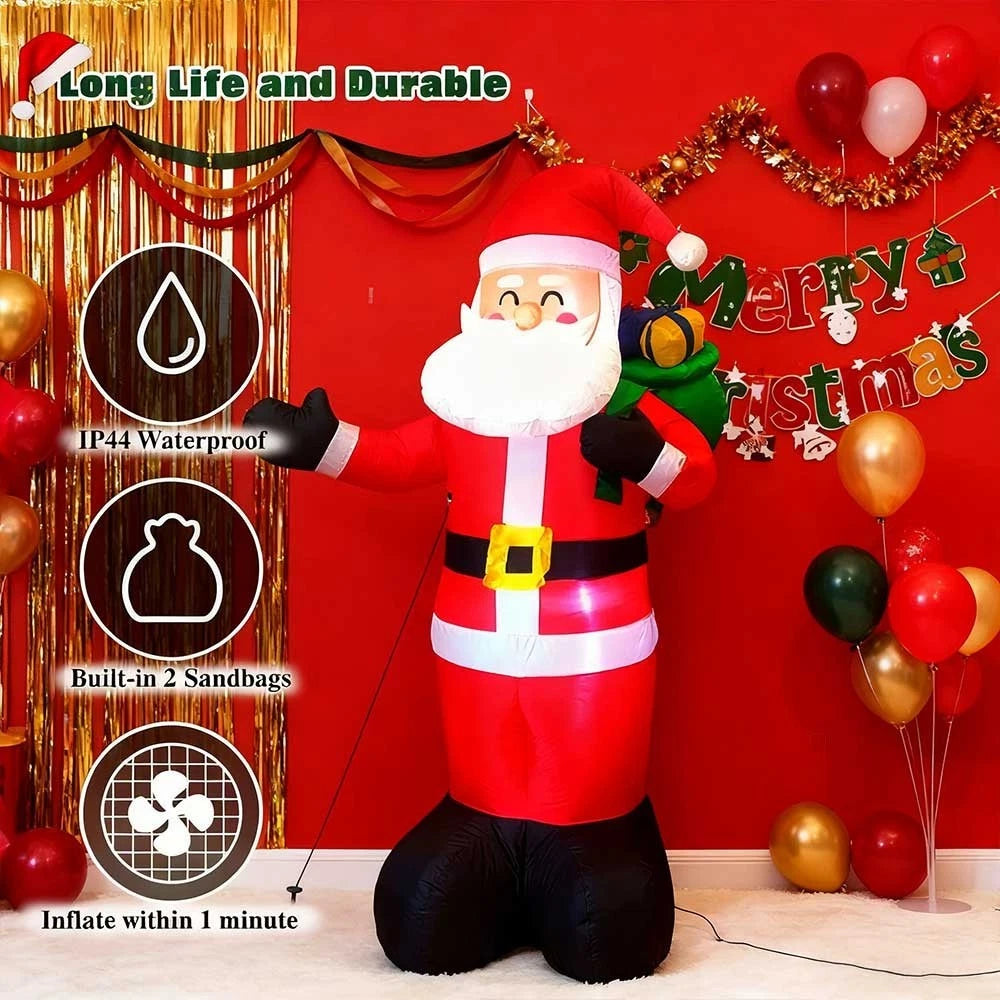 6.6ft Inflatable Santa Claus LED Lighting Indoor Outdoor Christmas inflatables