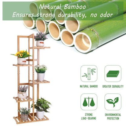 Bamboo Corner Tall Plant Stand