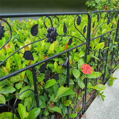 5Pcs Metal Garden Fence Panels