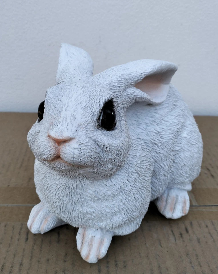 22cm White Rabbit Statue Sculpture Ornament