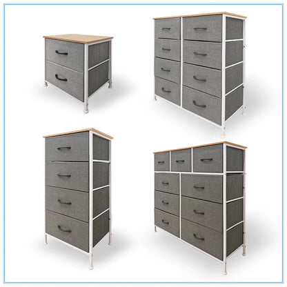 Chest of Drawers Storage Cabinet Tower Dresser Wood Top