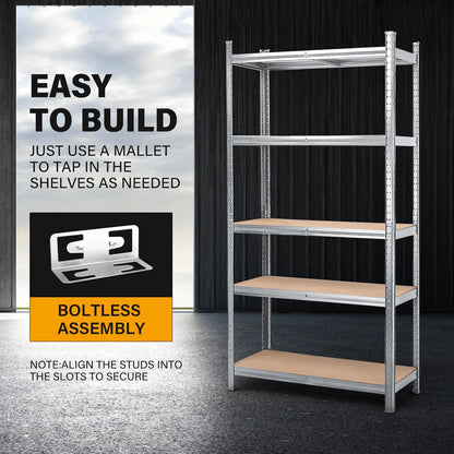 5-Tier Garage Shelf 1.5M Warehouse Rack