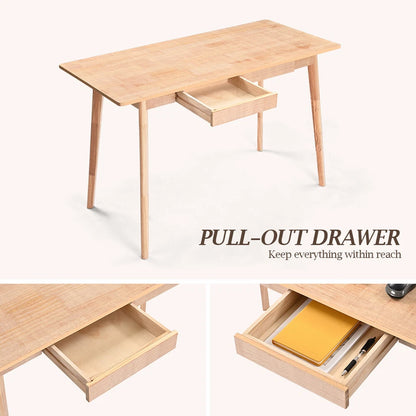 Furb 120CM Writing Computer Desk Wooden Study Laptop Office Desk with 2 Drawer