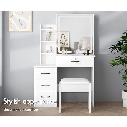 Dressing Table Stool Set Makeup Mirror Vanity