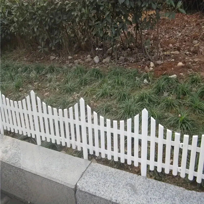 12pcs White Plastic Garden Fence