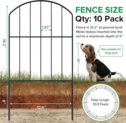 10 Panels Decorative Garden Fence - Canada